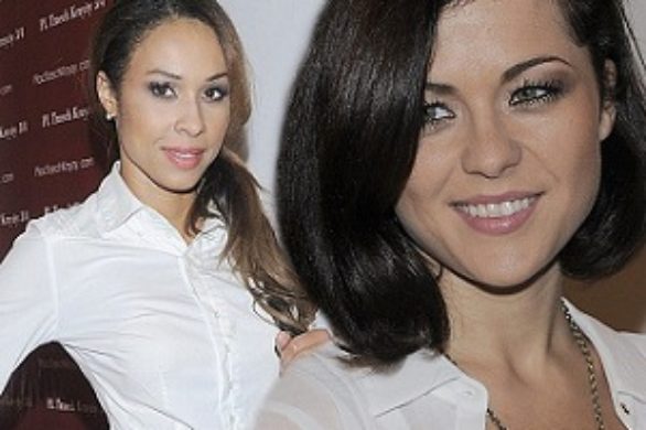 Kasia Cichopek i Omena Mensah w białych bluzkach