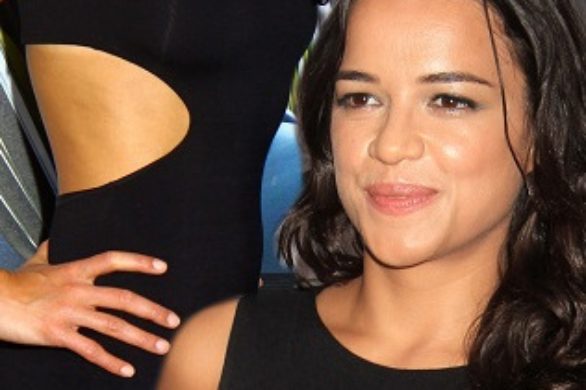 Michelle Rodriguez w sukni z wycięciami