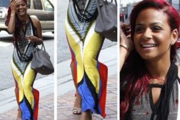Christina Milian w kolorowej sukience (FOTO)