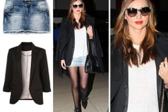 Miranda Kerr w jeansowej mini