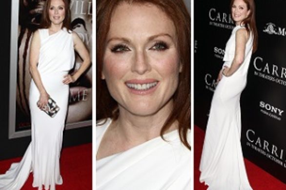 Julianne Moore w białej sukni Givenchy