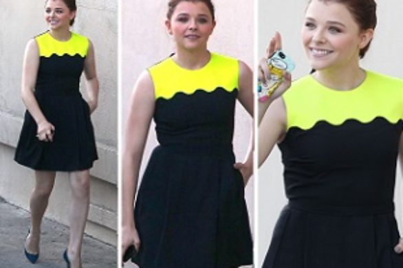 Chloe Moretz w granatowej sukience (FOTO)