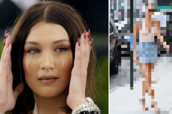 Bella Hadid od rana do wieczora w tej samej spódnicy! Zmienia tylko buty?