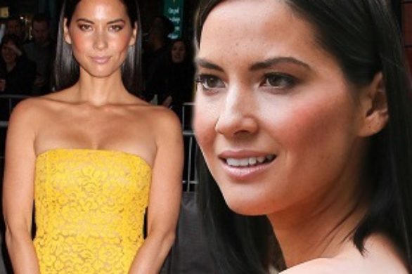 Olivia Munn w żółtej sukience Michaela Korsa