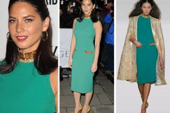Olivia Munn w zielonej sukience L’Wren Scott