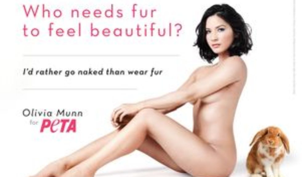 Olivia Munn nago dla PETA Olivia Munn nago dla PETA