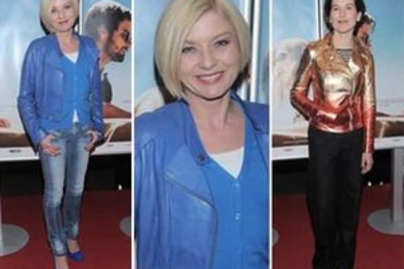 Edyta Olszówka i Katarzyna Herman w kolorowych kurtkach