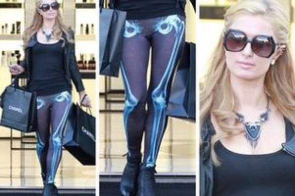 Paris Hilton w leginsach z Topshopu (FOTO)