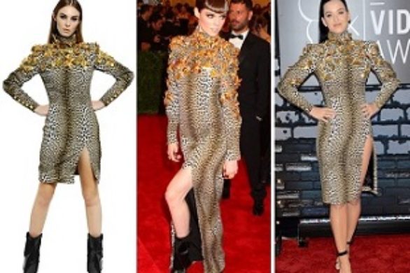 Katy Perry w panterkowej sukience Emanuel Ungaro