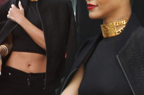 Seksownie odsłonięty brzuch Rihanny (FOTO)