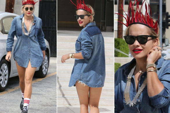 Rita Ora w bardzo krótkich szortach (FOTO)