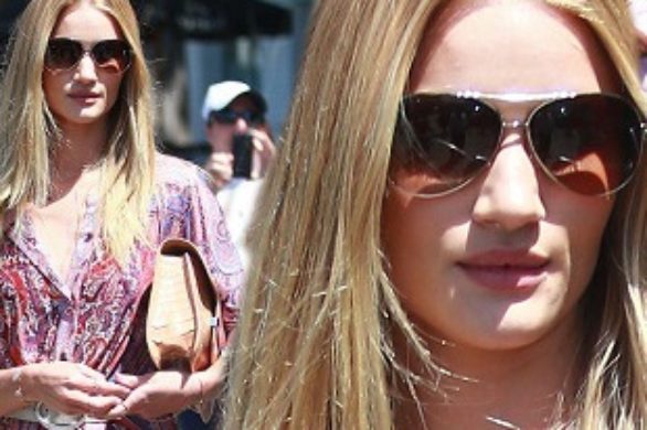 Rosie Huntington-Whiteley w letniej sukience Isabel Marant