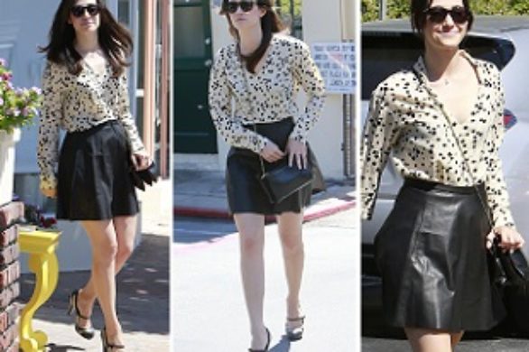 Emmy Rossum w skórzanej spódnicy (FOTO)