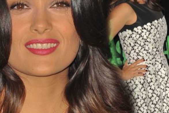 Salma Hayek w sukni Oscara de la Renty (FOTO)