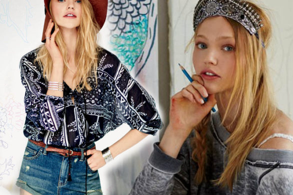 Sasha Pivovarova w styczniowym lookbooku Free People