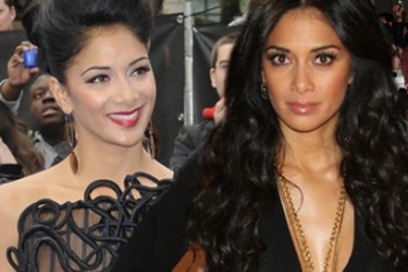 Nicole Scherzinger w czarnej sukni vintage od Ossie Clark