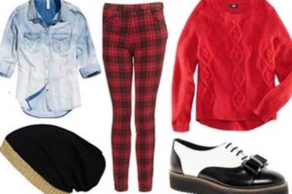 Stylizacje ze spodniami w kratę (FOTO)