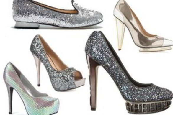 Srebrne buty na Sylwestra