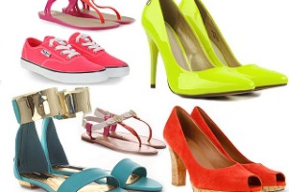 Przegląd butów w neonowych kolorach