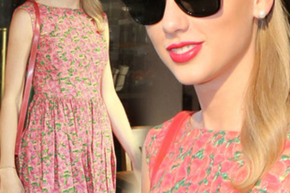 Taylor Swift w dziewczęcej sukience w owoce