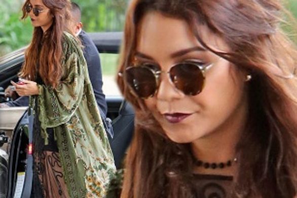Vanessa Hudgens w długiej pelerynie