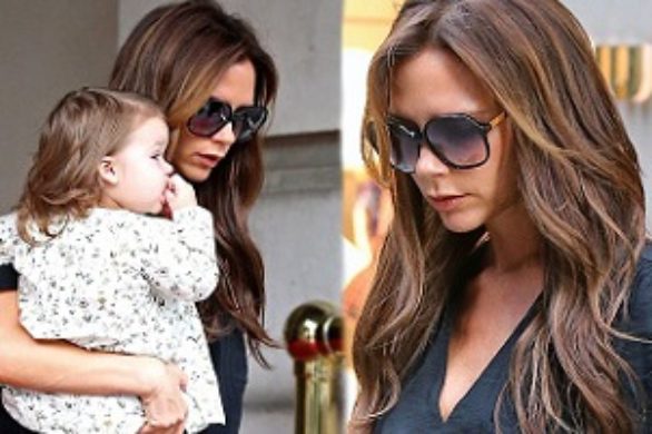 Victoria Beckham w czarnej sukience Balenciaga