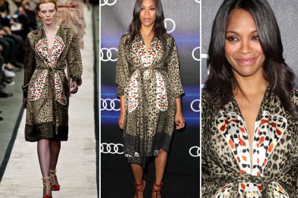 Zoe Saldana ukryła ciążowy brzuszek pod sukienką Givenchy