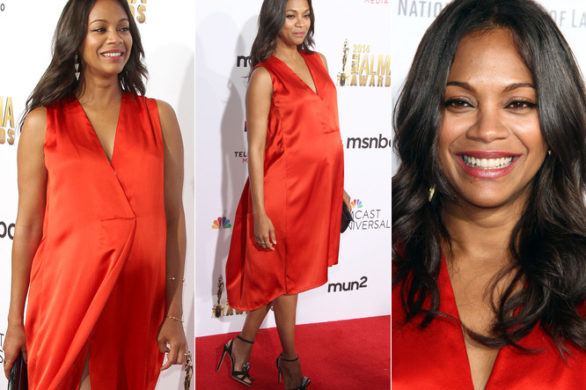 Zoe Saldana w zaawansowanej ciąży na NCLR ALMA Awards