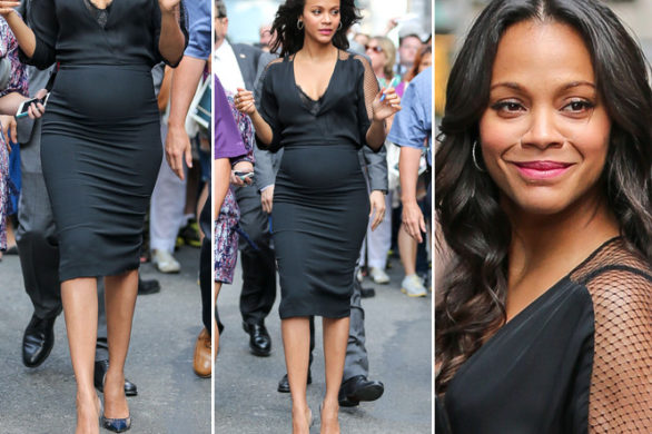 Zoe Saldana podkreśla ciążowy brzuszek (FOTO)