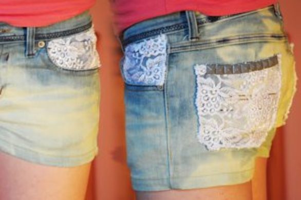 Zrób to sama: szorty z koronkowymi kieszonkami