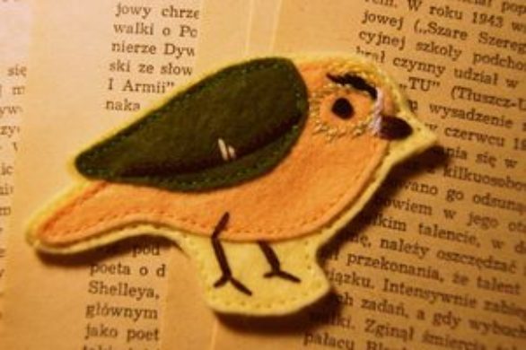 Zrób to sama: broszka-ptak