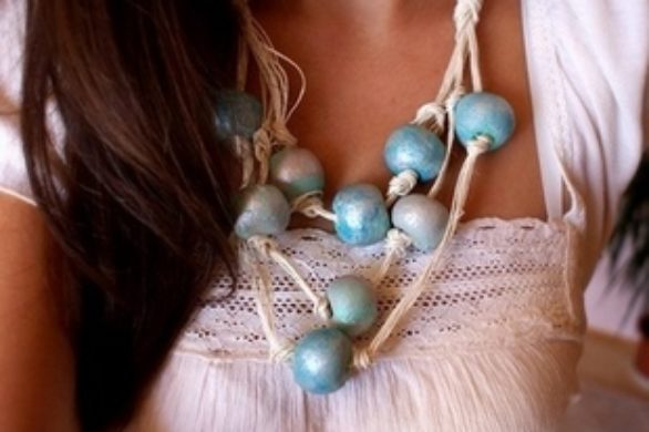 Zrób to sama: korale z masy solnej i lnu (FOTO)