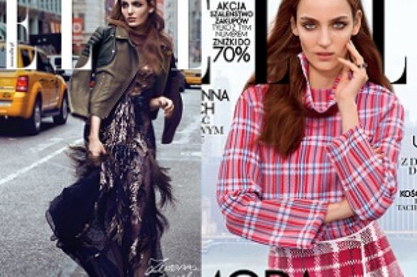 Zuzanna Bijoch na dwóch okładkach polskiego Elle