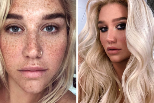 Oto, jak bardzo różnią się twarze celebrytek z mocnym makijażem i po zmyciu!