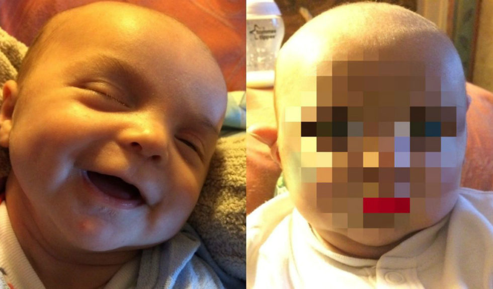 7-tygodniowy niemowlak w pełnym makijażu. Będzie ci się śnił po nocach