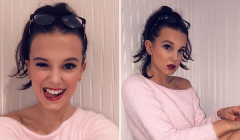 Millie Bobby Brown nie potrzebuje makijażu. Udowadnia to tym zdjęciem Millie Bobby Brown nie potrzebuje makijażu. Udowadnia to tym zdjęciem