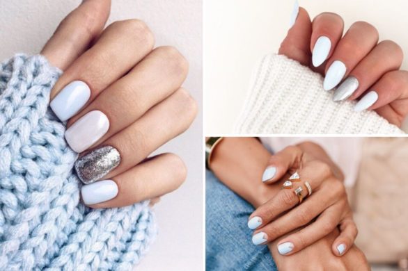 Paznokcie Baby Blue: śliczny mani na zimowe dni