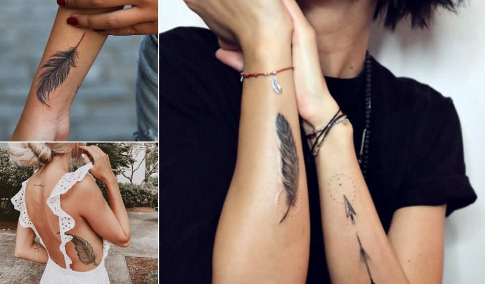 Tatuaże piórka: piękne wzory dla prawdziwych romantyczek