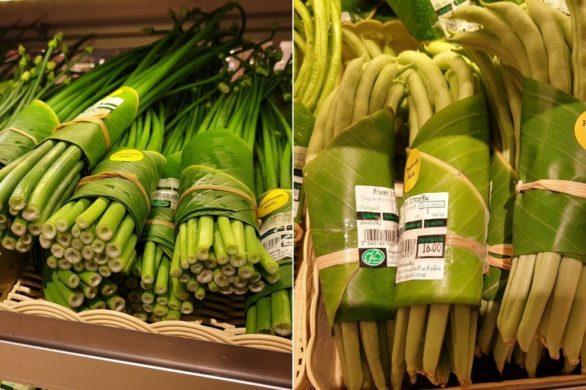 Ekologiczne rozwiązanie z Tajlandii. Zakupy pakowane w liście bananowca