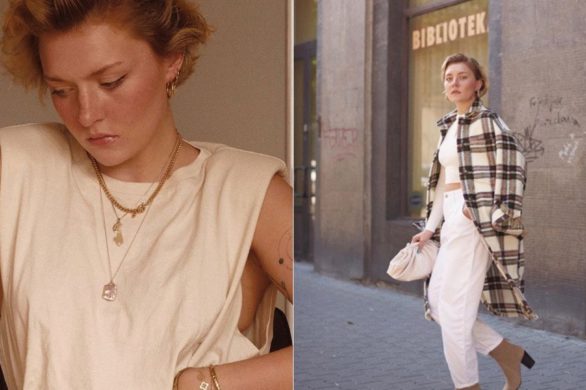 Ofelia w pięknym karmelowym płaszczu z Reserved. Teraz możemy kupić go w promocji!