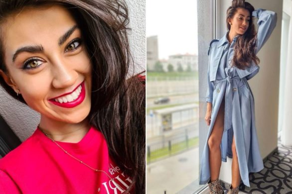 Jesienne akcenty w stylizacji! Maja Hyży stawia na piękną cynamonową spódnicę