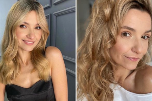 Joanna Koroniewska w sukience za 67 zł. Ma piękny kolor butelkowej zieleni!