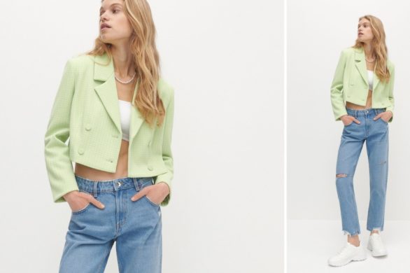 Idealny look na wiosnę: spodnie boyfriend oraz marynarka o skróconym kroju. To perełka z Reserved!