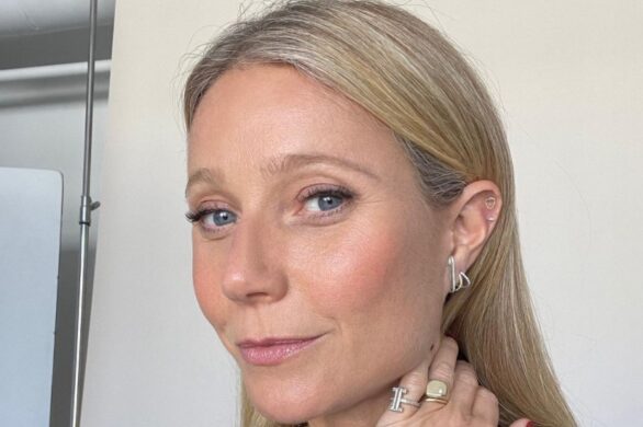 Gwyneth Paltrow w swoim garniturze z 1996 roku na czerwonym dywanie