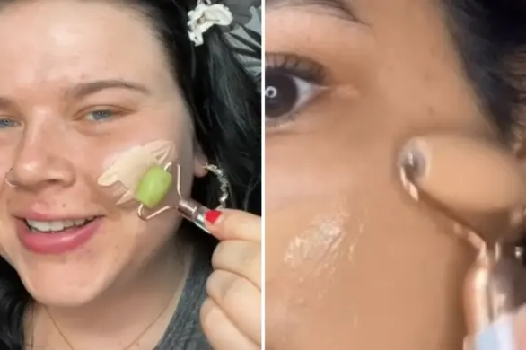 Wałek jadeitowy do aplikacji podkładu. Na TikToku pojawiają się kolejne filmy