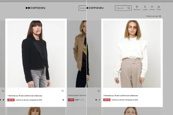 Pobite kobiety w ubraniach Camaïeu. Marka zwraca uwagę na przemoc domową