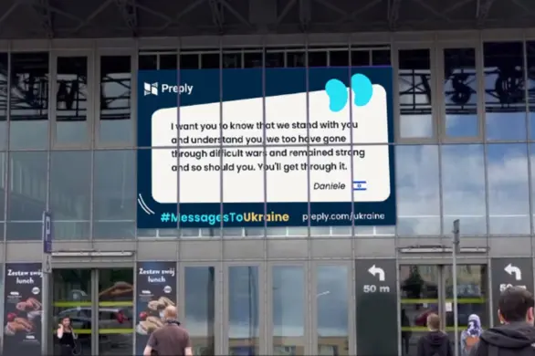 Wyślij wiadomość do uchodźców, a Preply przetłumaczy ją na ukraiński i wyświetli w jednej z 3 lokalizacji w Warszawie