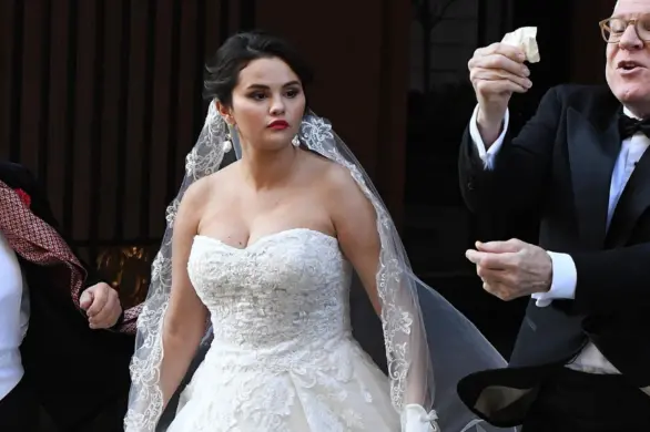 Selena Gomez w oszałamiającej sukni ślubnej godnej księżniczki
