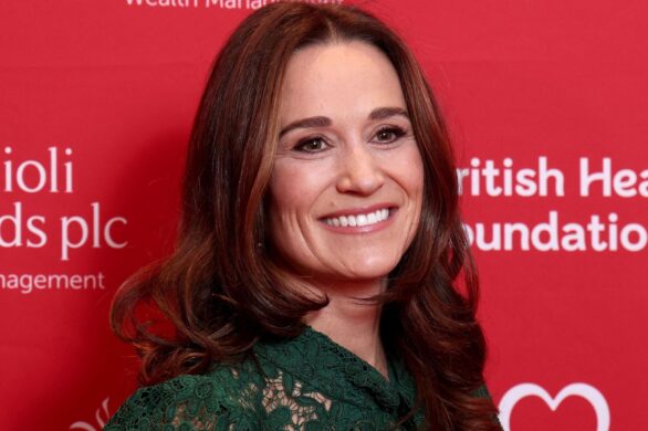 Pippa Middleton zachwyca w zielonej koronkowej sukience