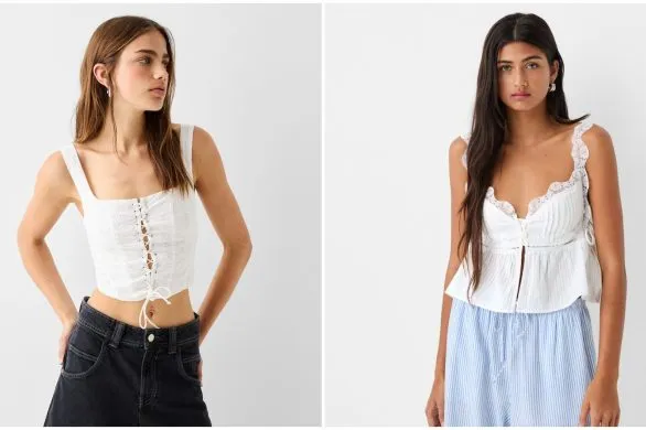 BERSHKA: Dziewczęce topy i bluzeczki w stylu boho